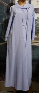 Sears Take Along Blue Nightgown Robe Sz M Long Sleeve Zip Collar USA Union Made - Picture 1 of 9