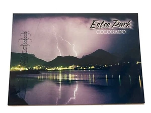 Estes Park Colorado Lightning Night Purple Postcard Unposted 4” x 6” - Picture 1 of 1