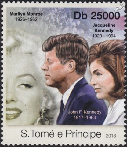 JFK: USA President JOHN F. KENNEDY & Jackie / Marilyn Monroe Stamp (2013) Cover