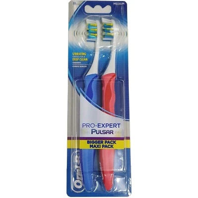 Oral-B Pro-Expert Pulsar Vibrating Manual Electric Toothbrush Twin Pack Medium