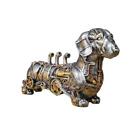 Steampunk Sausage Dog Ornament Industrial Resin Figurine Gothic Home Decor Gift