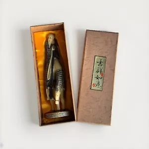 Netsuke antiguo tallado japonés - Toba Sennin a caballo (wm) - Imagen 1 de 7