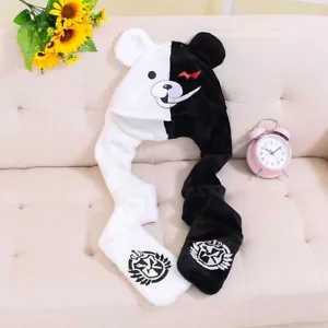 Scarf Danganronpa Keep Warm Plush Neckerchief Winter Scarf Neck Monokuma Cap - Picture 1 of 3