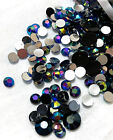 Large Lot 4MM/6MM Mixed Flatback Crystals Rhinestones Blue / Rainbow /Iridescent