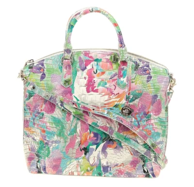 NWT Brahmin Large Duxbury Satchel in Daylily Watercolor Floral Leather Purse - Image 1 of 4