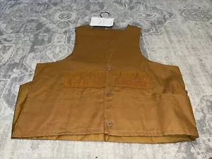 NEW VTG Black Sheep Mens SZ LARGE Brown Hunting Game Vest Canvas - Picture 1 of 5