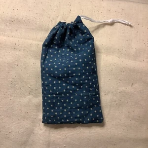 Prim Ditty Seed Bag Indigo Blue With White Stars 1800’s Fabric Handmade Folk Art - Picture 1 of 4