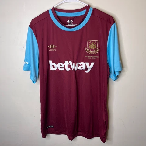 Umbro West Ham United 2015/16 Home Kit Soccer Jersey Men’s Size XL Cover