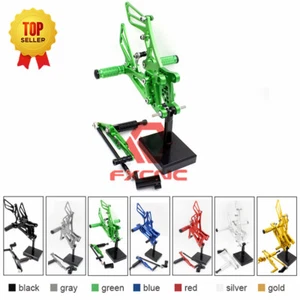 Estriberas delanteras CNC juegos traseros estriberas pedales para Yamaha YZF R1 2007-2008 verde - Imagen 1 de 18