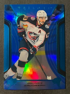 Johnny GAUDREAU 2023-24 Upper Deck Trilogy Blue 47/49 #61 Columbus Blue Jackets - Image 1 of 2