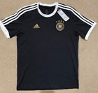 Adidas GERMANY Deutscher Fussball-Bund DNA 3-Stripe Jersey T-Shirt Black M NEW