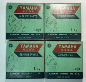 (4)YAMAHA R5 R5B R5C RD350 1970-75 PISTON RING SET 1ST OVER OEM #360-11610-12-00 - Picture 1 of 2
