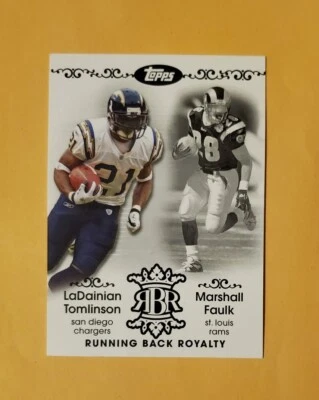 2007 Topps Running Back Royalty #TF LaDainian Tomlinson Marshall Faulk HOF  - Image 1 of 3