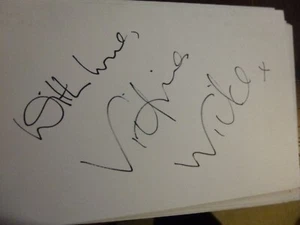 Doctor Who Drop The Dead Donkey Skins Poirot VICTORIA WICKS hand signed card - Picture 1 of 1