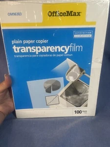 Office Max Beschreib-Transparenzfolie 100 Blatt Neu Büro Klassenzimmer 8,5" x 11" - Bild 1 von 2