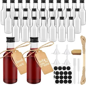 28 Pack Mini Liquor Bottles 50ml/1.7 Oz, Reusable Miniature Alcohol Bottles - Picture 1 of 7