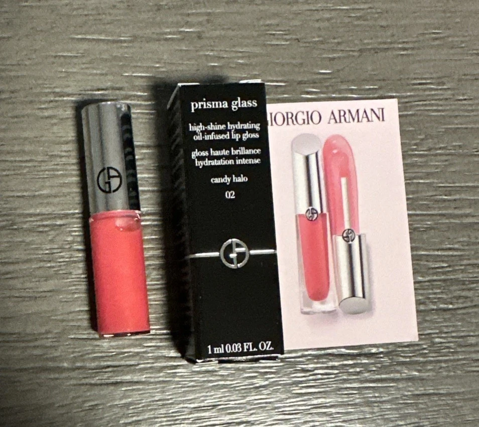 Giorgio Armani Prisma Glass High Shine Lip Glass No 02 Candy Halo Travel 0.03 oz - Image 1 of 1
