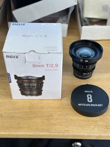 OPEN BOX Meike Cinema Prime Lens 8mm T2.2 MFT Micro4/3 Fits Blackmagic BMPCC4K - Picture 1 of 3