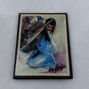 Ted DeGrazia Indian Girl Art Plaque Vintage - Picture 1 of 4