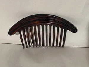 Vintage Damen braun groß Schildpatt Haarkamm Made in France seltener Fund - Bild 1 von 7
