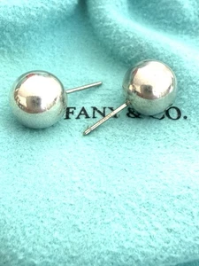 Tiffany & Co. HardWear 925 Sterling Silber 8 mm Perlen Kugel Ohrstecker ohne Rückseiten - Bild 1 von 3