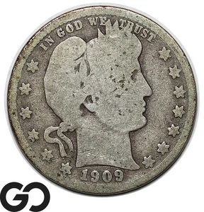 1909-D Barber Quarter - Picture 1 of 3