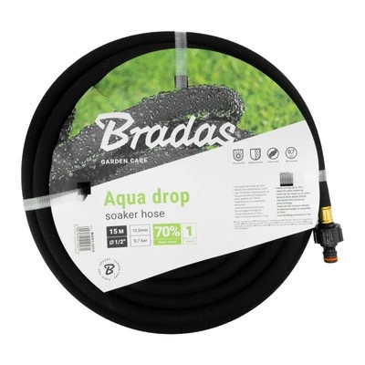 Perlschlauch Tropfschlauch Schwitzschlauch AQUA-DROP 1/2" 15m Gartenschlauc - Bild 1 von 4