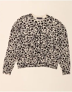 Cárdigan suéter para mujer MARKS & SPENCER UK 14 mediano negro estampado animal AW05 - Imagen 1 de 3