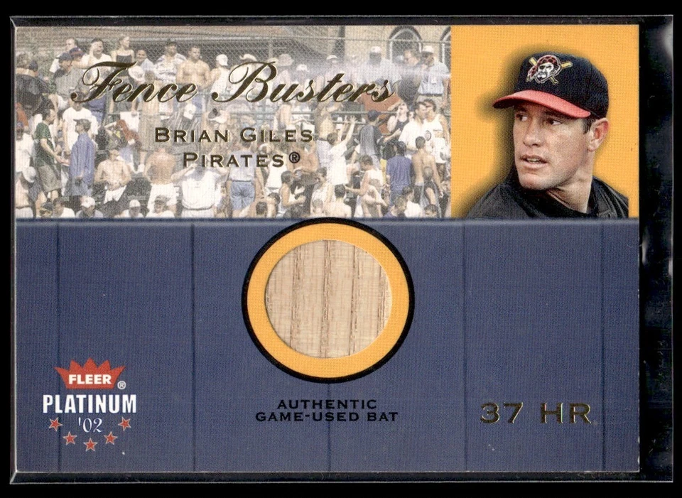 Brian Giles 2002 Fleer Fence Busters JOGO USADO BAT RC #23 Pittsburgh Pirates - Imagem 1 de 2
