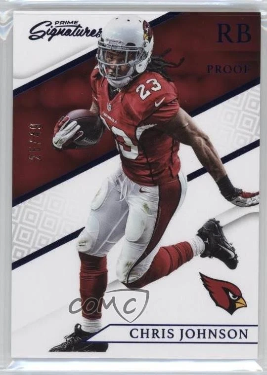 2016 Panini Prime Signatures Prime Proof Blue /49 Chris Johnson #4 - Image 1 of 2