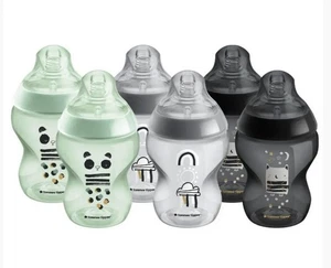 Tommee Tippee Closer to Nature 260 Ml Decorated Bottles Pack of 6 - Picture 1 of 1