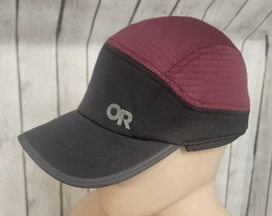 Outdoor Research Vigor Cap 5 Panel Ear Flap Hat S/M Black Red Thermal OR - Picture 1 of 11