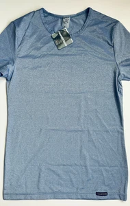 Manstore M2290 Casual T-Shirt Size L RRP: 99.95€ New Blue Glittering - Picture 1 of 3
