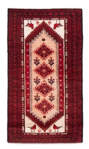 Vintage Hand-Knotted Carpet 3'3" x 6'1" Traditional Wool Area Rug - Picture 1 of 9