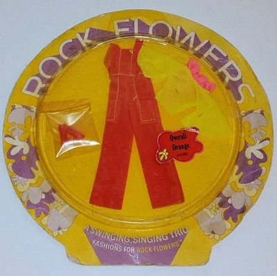 Muñeca Mattel Rock Flowers 1970 vintage moda #4065 "naranja general" NRFC MIP Foto 1 de 3