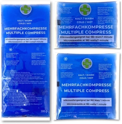 Lisacare Gel Kühlpads - 3 Größen Kühlkissen - Kühlpads Set - Kalt-Warm Kompresse - Bild 1 von 4