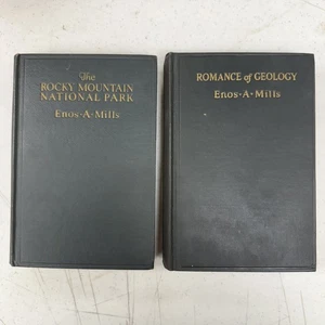 2 Duo Books Enos Mills Romance Geology Rocky Mountain National Park 1st Edition - Picture 1 of 15