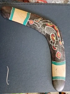 (Deko) Bumerang bemalt 37cm aus Australien, 45 Gramm, Individuell dort bemalt - Bild 1 von 7
