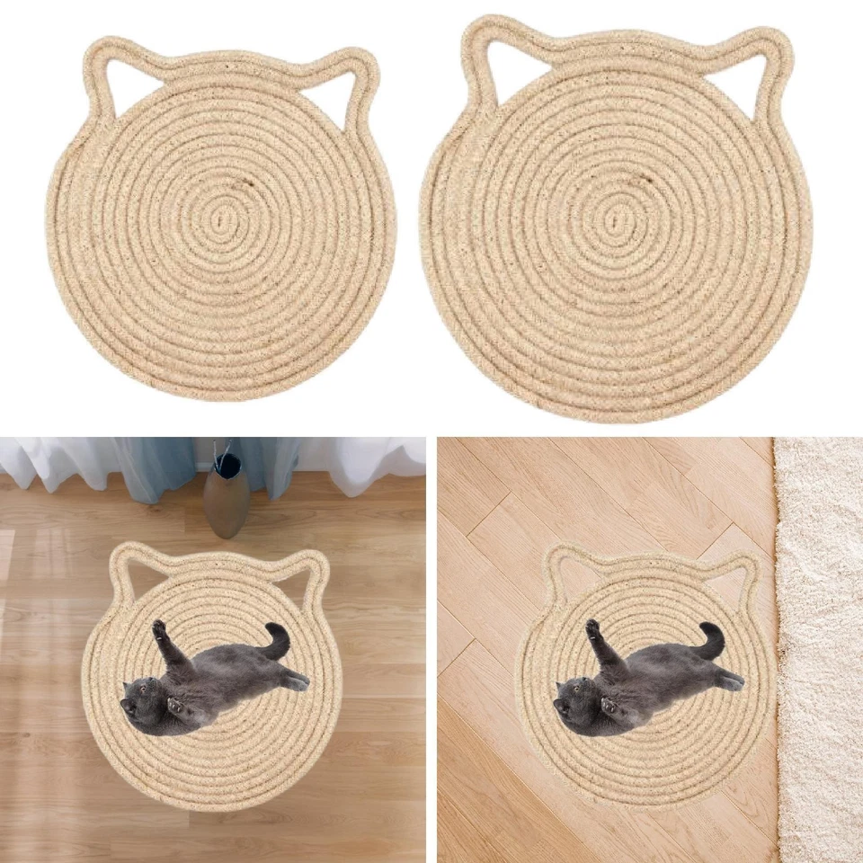 Tapis griffoir pour chat, planche à gratter, protection de meubles, jeu rond, - Photo 1/1