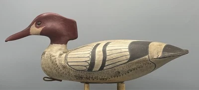 VIRGINIA O NJ (?) PECHO ROJO MERGANSER GALLINA VINTAGE SEÑUELO PATO - ORIGINAL PNT Foto 1 de 4