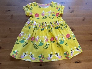Mini Boden Girls 4/5Y Yellow Fairies, Strawberries, & Flowers Dress - Picture 1 of 7