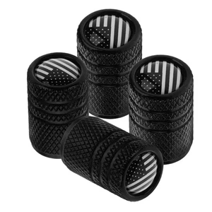 4pcs Car Tire Valve Stem Caps American Flag Valve Caps Automotive Wheel Valve - Picture 1 of 12