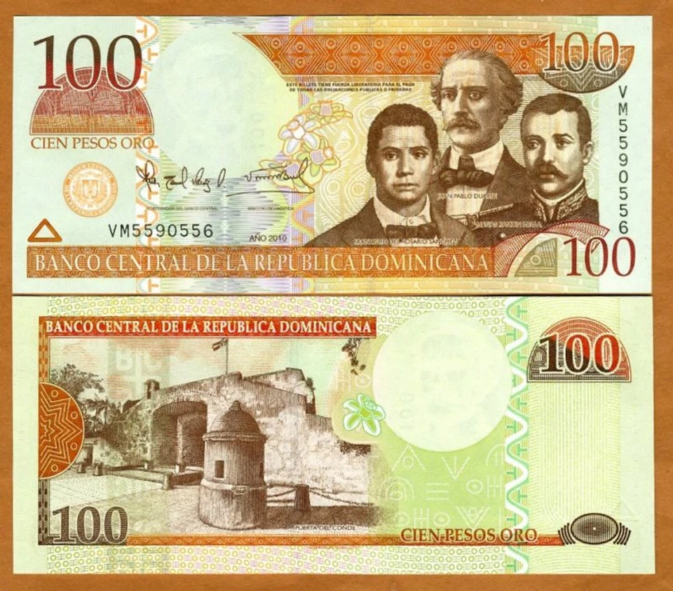 Dominican Republic, 100 Pesos Oro, 2010,  P-177c, UNC - Image 1 of 1
