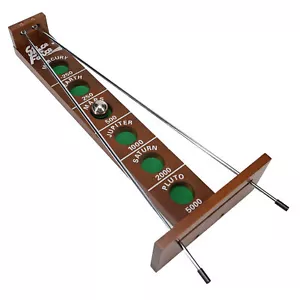 WE Games Shoot The Moon, 1940's Nostalgia Game, Solid Wood, Walnut Stain, 17.5 - Picture 1 of 4