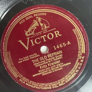 10" 78 RPM-Fritz Kreisler-The Old Refrain/Midnight Bells/Victor 1465 - Imagen 1 de 4