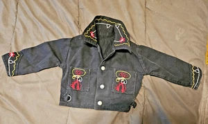 Vintage Boys Embroidered Western Black Jacket Circa 1958 - Picture 1 of 7