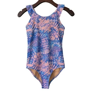 J. Crew Girls Tie Dye Ruffle Strap One Piece Swimsuit Size 12 Santorini NWT - Picture 1 of 6