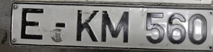 DIN-Kennzeichen E-KM 560 Essen *Sammlungsauflösung* - Bild 1 von 1