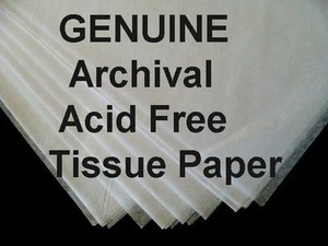 25 Sheets ACID FREE White Tissue Paper UNBUFFERED LG 20 x 30" FREE SHIPPING - Picture 1 of 2
