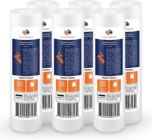 Aquaboon 6 pack Replacement Filters Set Standard 10" 5 Miсron Sediment & Carbon - Picture 1 of 9